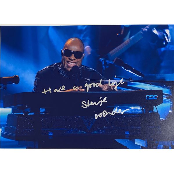 Autograph Signed  Stevie Wonder Photo