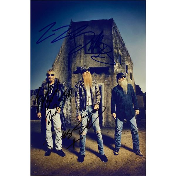 Autograph Signed  ZZ Top Photo