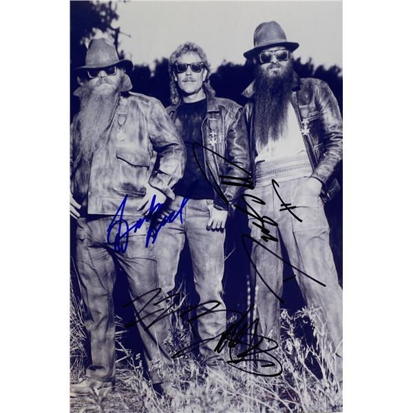 Autograph Signed  ZZ Top Photo