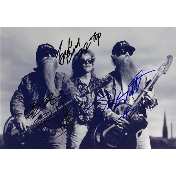 Autograph Signed  ZZ Top Photo