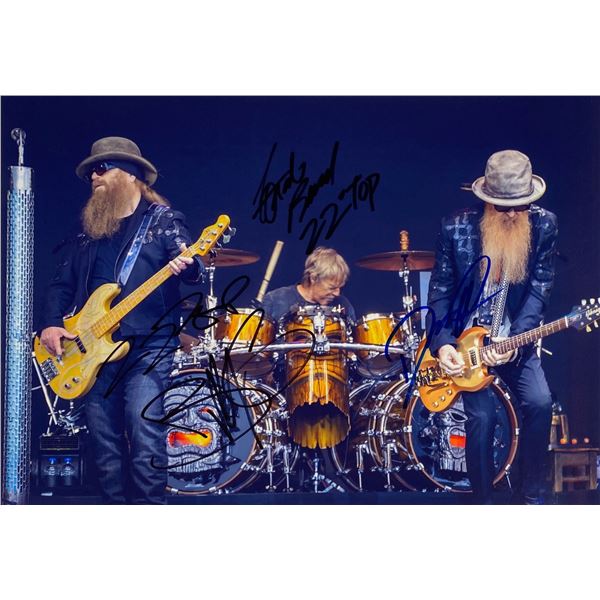 Autograph Signed  ZZ Top Photo