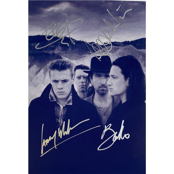 Autograph Signed  U2 Photo