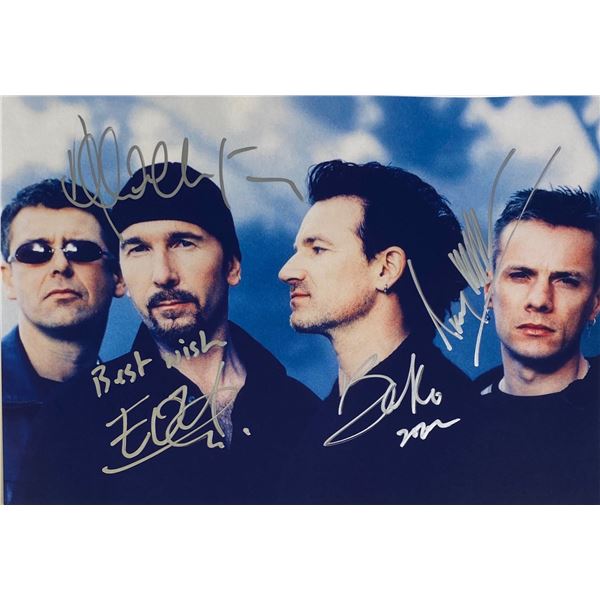 Autograph Signed  U2 Photo