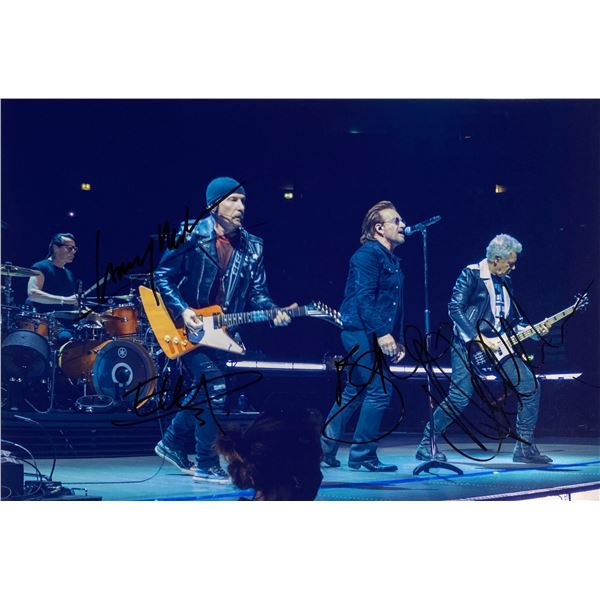 Autograph Signed  U2 Photo