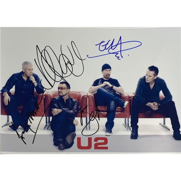 Autograph Signed  U2 Photo