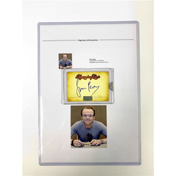 Autograph Signed Simon Pegg JSA Card