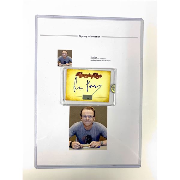 Autograph Signed Simon Pegg JSA Card