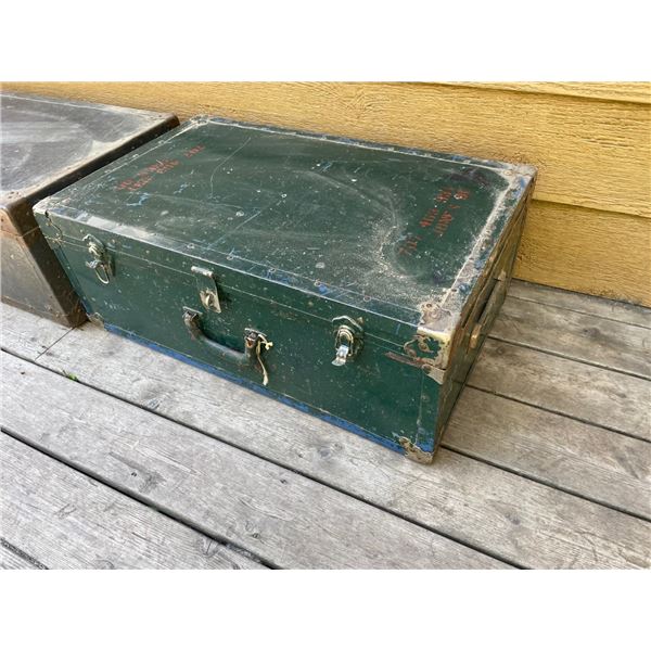 Military Travel Trunk , Green