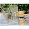Image 2 : THREE Beer Steins, Two plastic and one ceramic