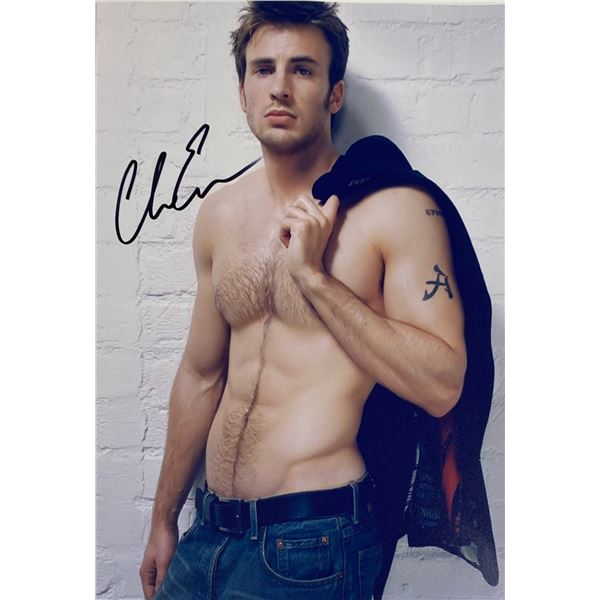 Autograph Signed Chris Evans Photo