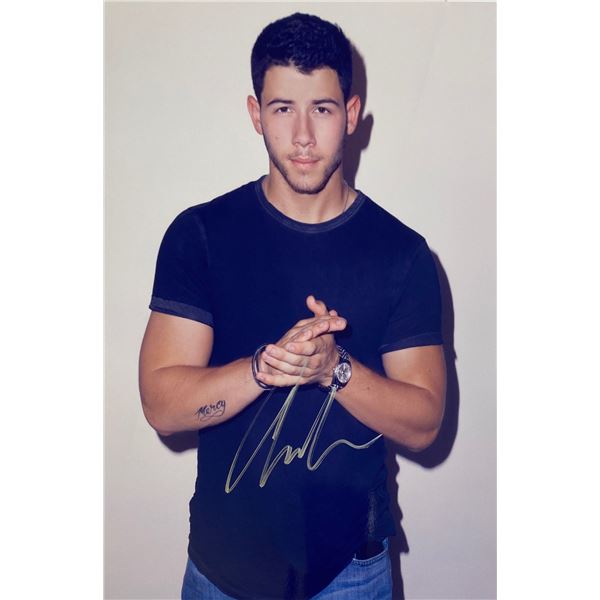 Autograph Signed Nick Jonas Photo