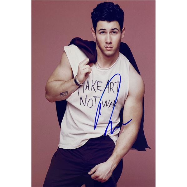 Autograph Signed Nick Jonas Photo