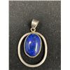 Image 2 : Vintage Sterling w/ Lapis Lazuli Pendant