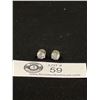 Image 2 : Pair of Vintage Sterling Silver w/ Clear White Stone Stud Earrings