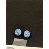 Image 2 : Blue Rhinestone Ball Earrings w/ 14k Posts Earrings