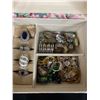 Image 2 : Flower Covered Jewelry Box with Jewlery Contents