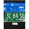 Image 2 : 1971 Alberta License Plate plus a Saskatchewan Enviroment Canada Tin Sign