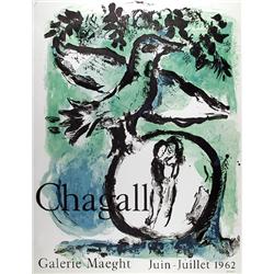 Marc Chagall, Green Bird, Lithograph
