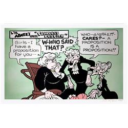 Al Capp, Proposition Lithograph on Canvas