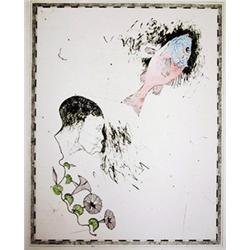 Donald Saff, Fish, Etching
