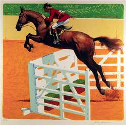 Jim Jonson, Show Jumping, Equestrian Serigraph