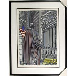 Cindy Wolsfeld, Wall Street, Serigraph