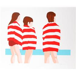 Phyllis Sussman, The Beach, Serigraph