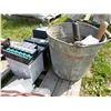 Image 1 : 3- Batteries, Pail of Clamps and Misc.