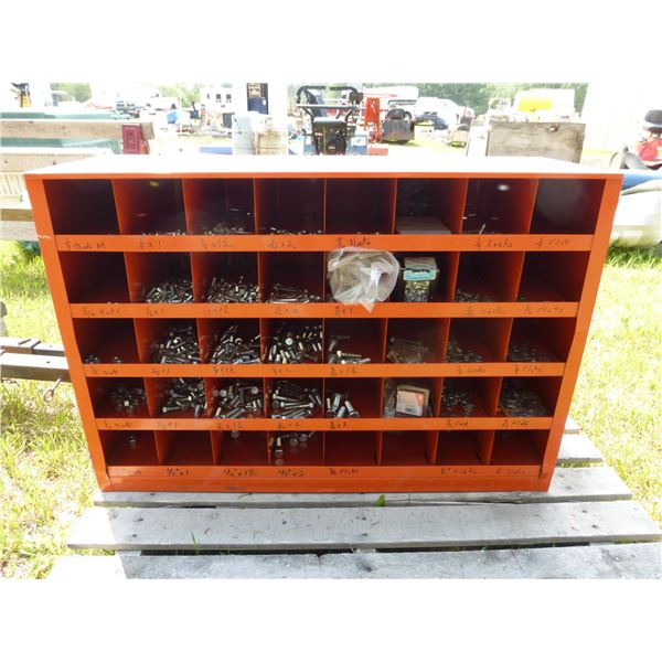 Orange Bolt Bin c/w Bolts