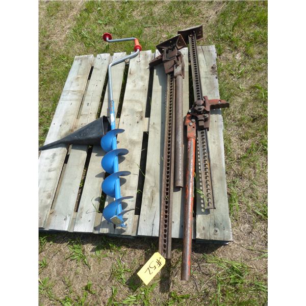 2- Jackalls, Ice Auger and Funnel