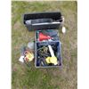 Image 1 : Funnels, Fire Ext., 1/8" Plastic Line and Crate of Misc.