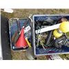 Image 3 : Funnels, Fire Ext., 1/8" Plastic Line and Crate of Misc.