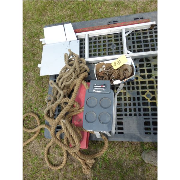Chain Repair, Rope, 3' Ladder, Mud Flaps and Cooler