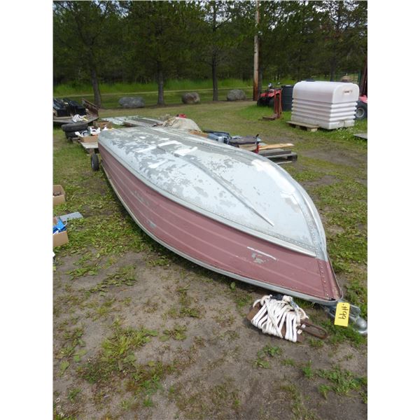 Alum Boat, Approx. 12' (poor Bottom) and Anchor