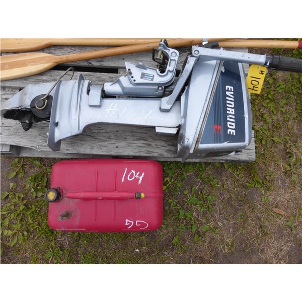 Evinrude Motor and Tank, 8 HP