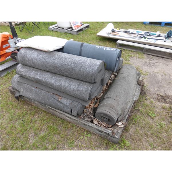 Pallet of Roofing Material and Bag of Ice Salt