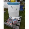 Image 1 : White Barrel and 2- Bags of Salt