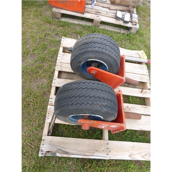 2- Tires c/w Frame and Shaft
