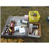 Image 1 : Pallet c/w Hitch, Floor Jack, Trowels and Misc.