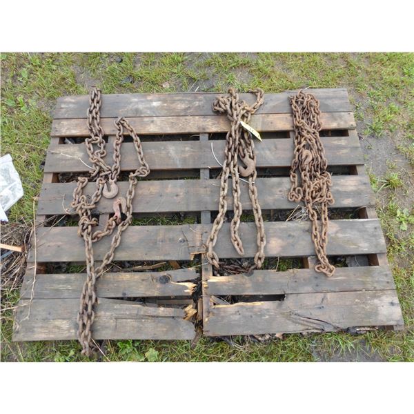 3- 1/2" Choker Chains c/w Hooks