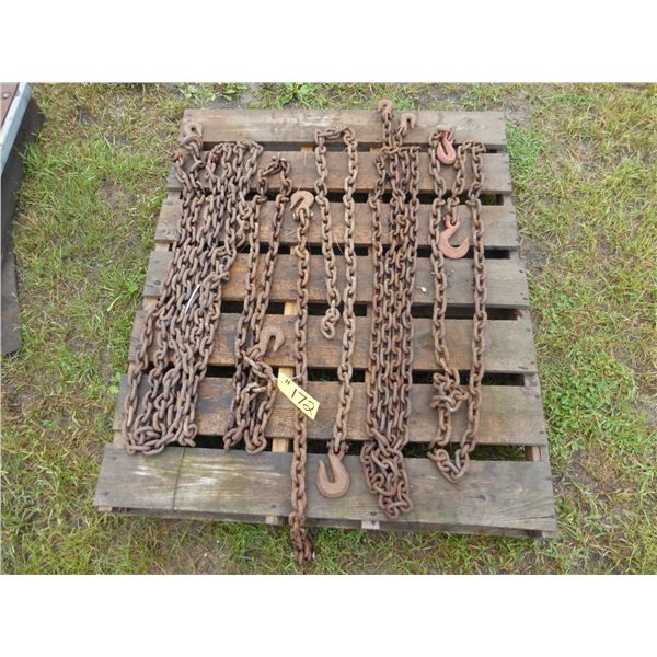 6- Various Length Choker Chains c/w Hooks