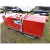 Image 1 : Red Fuel Tank c/w Pump and Approx. 80 liters of Diesel