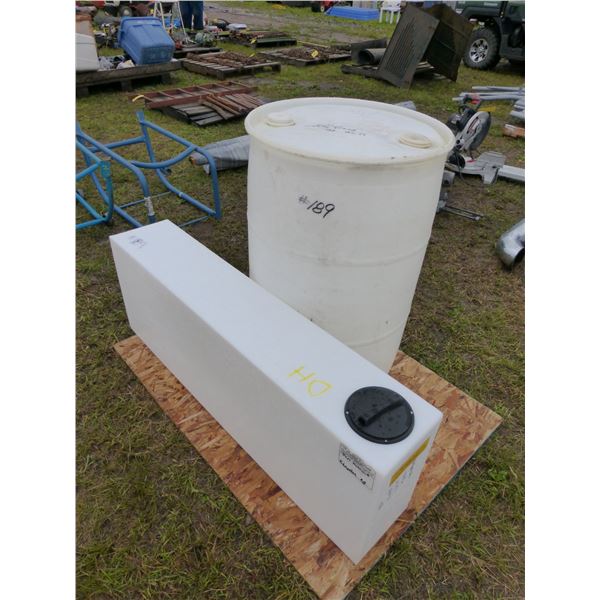 White Water Barrel and Plastic Tank