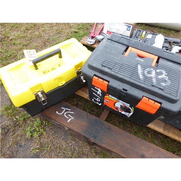 2- Plastic Tool Boxes c/w Good Misc.