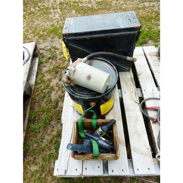 Tool Box c/w Bolts, Fuel Filter and Plastic Cement