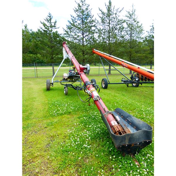 Sakundiak HD 8-1000 Grain Auger c/w Honda Engine and Mover, Approx. 33' Long c/w Wheatheart Bin Swee