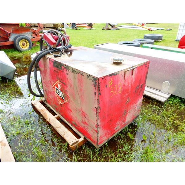 Approx. 150 Gal Tidy Tank c/w 20 qpm Elec. Pump, 30" x 48"
