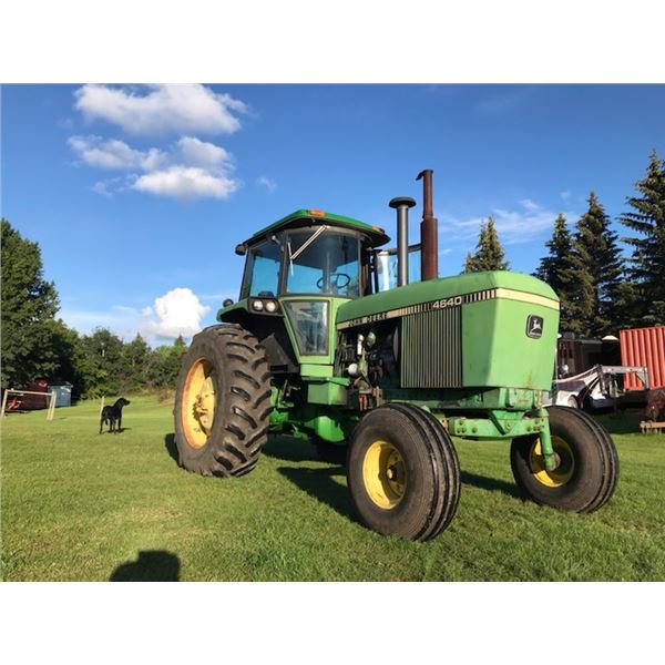 JD 4640 Tractor CAHR, 20.8x38 Rears, 3 Hyd Remotes, 1100x16 Fronts, Quad Range, SN.4640H 029758RW (F