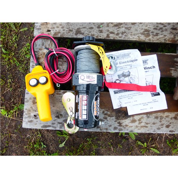 12 Volt Winch, 1/4" Cable