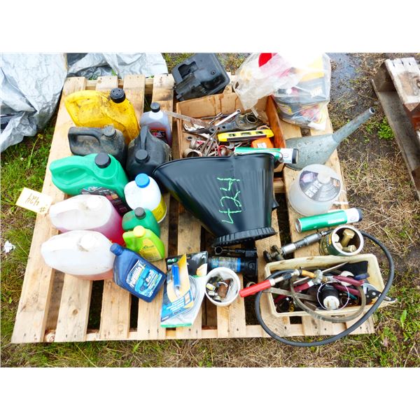 Assrt. Oils and Filters, Grease, Funnel, Small Engine and Choke Cable